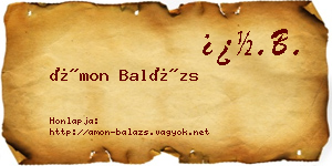 Ámon Balázs névjegykártya